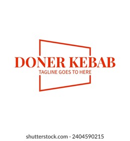 Shawarma logo for restaurants and markets. Doner kebab logo template. Premium Quality Emblems, Logo Template. Vector Illustration.