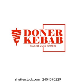 Shawarma logo for restaurants and markets. Doner kebab logo template. Premium Quality Emblems, Logo Template. Vector Illustration.