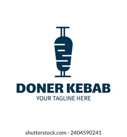 Shawarma logo for restaurants and markets. Doner kebab logo template. Premium Quality Emblems, Logo Template. Vector Illustration.