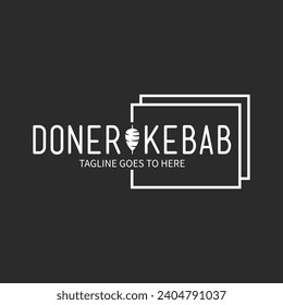 Shawarma logo for restaurants and markets. Doner kebab logo template. Premium Quality Emblems, Logo Template. Vector Illustration.