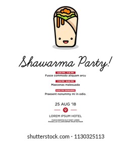 Shawarma Party Invitation Template 