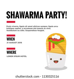 Shawarma Party Invitation Template 