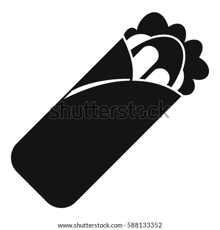 Shawarma sandwich icon. Simple illustration of shawarma sandwich vector icon for web