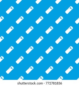 Shawarma sandwich pattern repeat seamless in blue color for any design. Vector geometric illustration