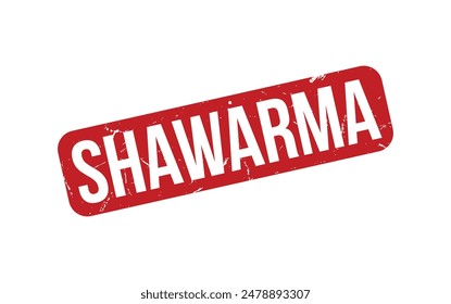 Shawarma Stamp. Red Shawarma Rubber grunge Stamp