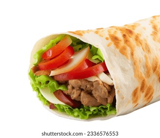 shawarma street fast food for a snack vector illustration isolated on white background
