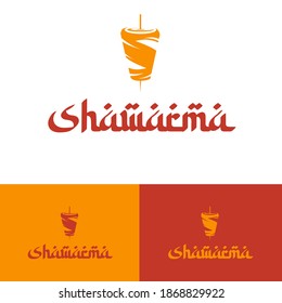 Shawarma type vector logo illustration