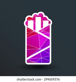 shawarma vector design template logo food roll.