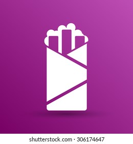 shawarma vector design template logo food roll.