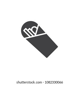 Shawarma vector icon. filled flat sign for mobile concept and web design. Take away fast food simple solid icon. Symbol, logo illustration. Pixel perfect vector graphics