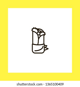 shawarma vector icon. flat design