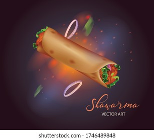 Shawarma Vector Illustration Art Work