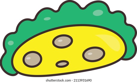 ilustración de shawarma Vector en un fondo transparente.Símbolos de calidad superior.Icono plano de línea vector para el diseño de concepto y gráfico.
