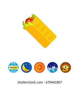 Shawarma with vegetables icon