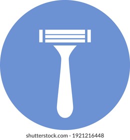 Shawing razor, illustration, vector on white background.