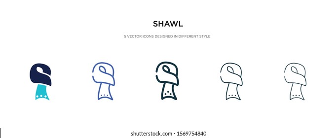 shawl icon in different style vector illustration. two colored and black shawl vector icons designed in filled, outline, line and stroke style can be used for web, mobile, ui