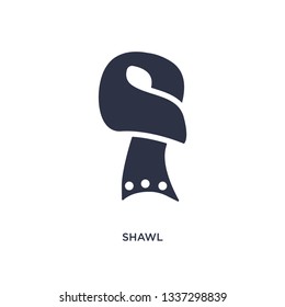 shawl isolated icon. Simple element illustration from clothes concept. shawl editable logo symbol design on white background. Can be use for web and mobile.