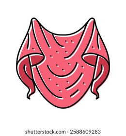 shawl knitting wool color icon vector. shawl knitting wool sign. isolated symbol illustration