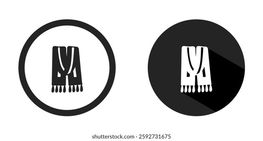 Shawl logo. Shawl icon vector design black color. Stock vector.