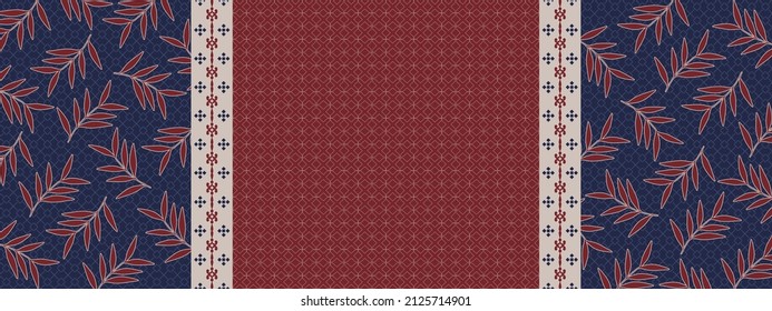 shawl with ornament pattern design