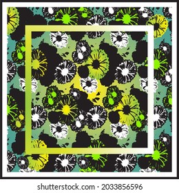 diseño vectorial floral de la bufanda de chales