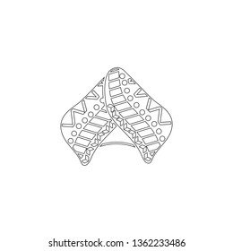 shawl. simple flat vector icon illustration. outline line symbol - editable stroke
