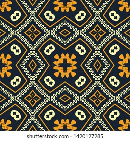 shawl template. Square ornament with decorative flowers and paisley. Indian batik. Stylized flowers and paisley. Indonesian batik. Design for home decor, shawl, blanket, carpet, handkerchief