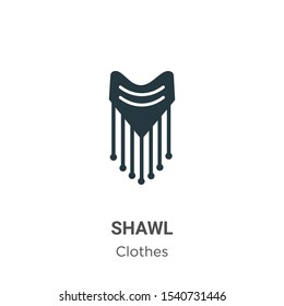 Shawl vector icon on white background. Flat vector shawl icon symbol sign from modern clothes collection for mobile concept and web apps design.
