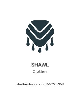 Shawl vector icon on white background. Flat vector shawl icon symbol sign from modern clothes collection for mobile concept and web apps design.