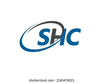 SHC letter creative modern elegant swoosh logo design