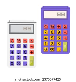 Shcool calculator icon in flat style. Vector illustration EPS10.