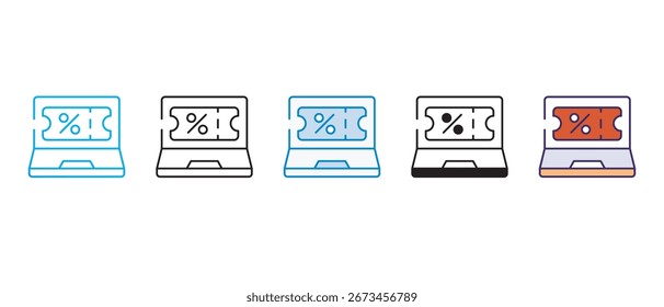 ShDigital Coupon-Symbol-Design mit weißem Hintergrund Stockgrafik