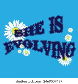 She is evolving font graphic vector