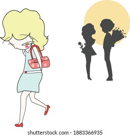 Se siente muy sola porque no tiene pareja en un día especial.