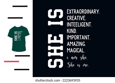 She is kind t shirt design 