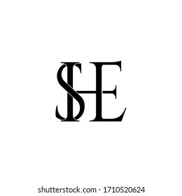 she letter original monogram logo design