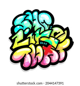 She like that vector colorful inscription for girls design in graffiti style 