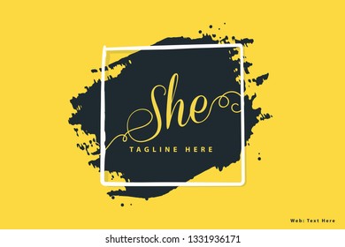 She Logo | Salon Logo | Minimal Logo | Decent and Abstract 