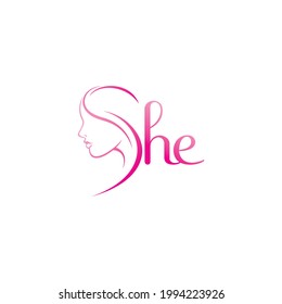 She Logo Simple and beautiful design