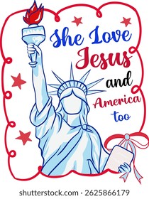 She loves Jesus and America too. Vintage coquette, 4th of July