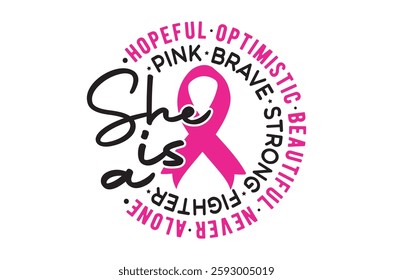 She is a pink strong t shirt, Breast cancer T-shirt Design Bundle, Pink October Ribbon , Cancer Survivor eps, Fight Quote Sublimation, Breast Cancer Awareness, Breast Cancer Warrior TShirt