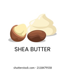 Shea Butter Benefits Skin Care Icon Symbol Illustration Design Vector svg