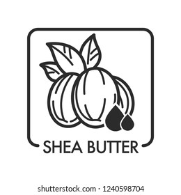 Shea butter organic product used in cosmetology for skin svg
