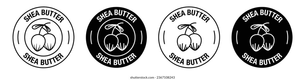 Shea butter vector symbol set svg