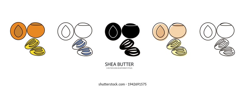 SHEA BUTTER vector type icon