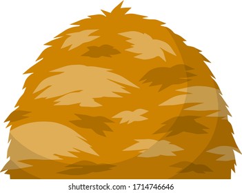 Sheaf of wheat ears. Rural crop. Autumn rustic element. Cartoon flat illustration. Bunch of harvest haystack