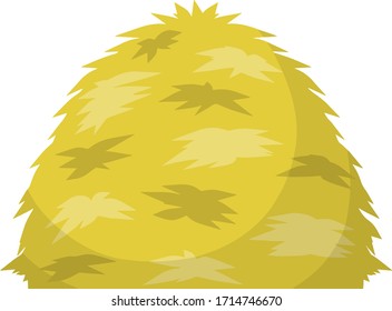 Sheaf of wheat ears. Rural crop. Autumn rustic element. Cartoon flat illustration. Bunch of harvest haystack