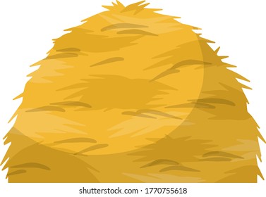 Sheaf of wheat ears. Rural crop. Autumn rustic element. Cartoon flat illustration. Bunch of harvest haystack