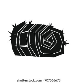 Sheaf of wheat icon in black simple silhouette style vector illustration for design and web isolated on white background. Sheaf of wheat vector object for label and advertising