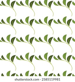 sheamless floral pattern with leaves